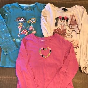 L/S tops. Lot of 3. Size 6/7